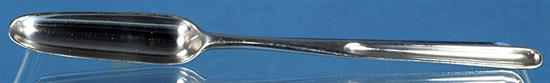 A late George II silver marrow scoop, Length 213mm Weight 1.4oz/44grms